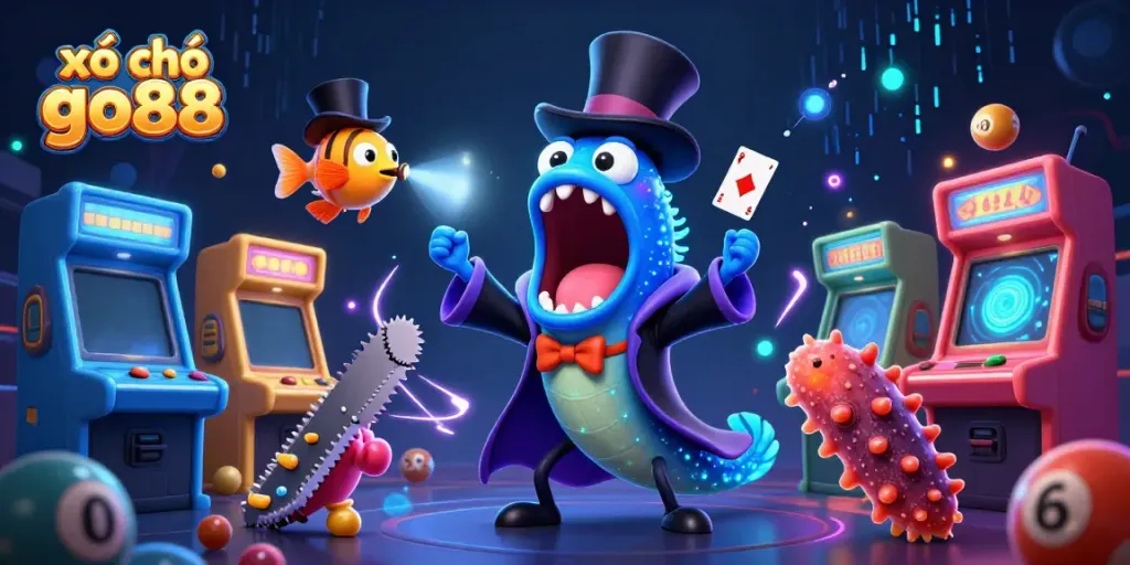 Experience the excitement of xổ số go88 with a magical underwater scene featuring playful sea creatures.