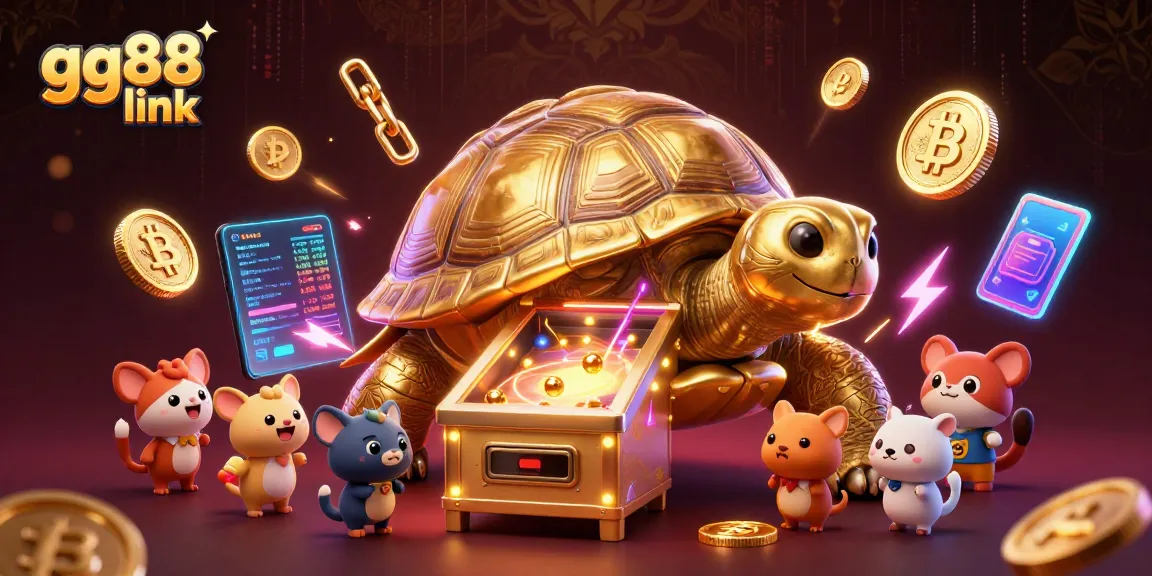 Experience the thrilling gg88 link as small animals enjoy themed casino fun with vibrant crypto coins.