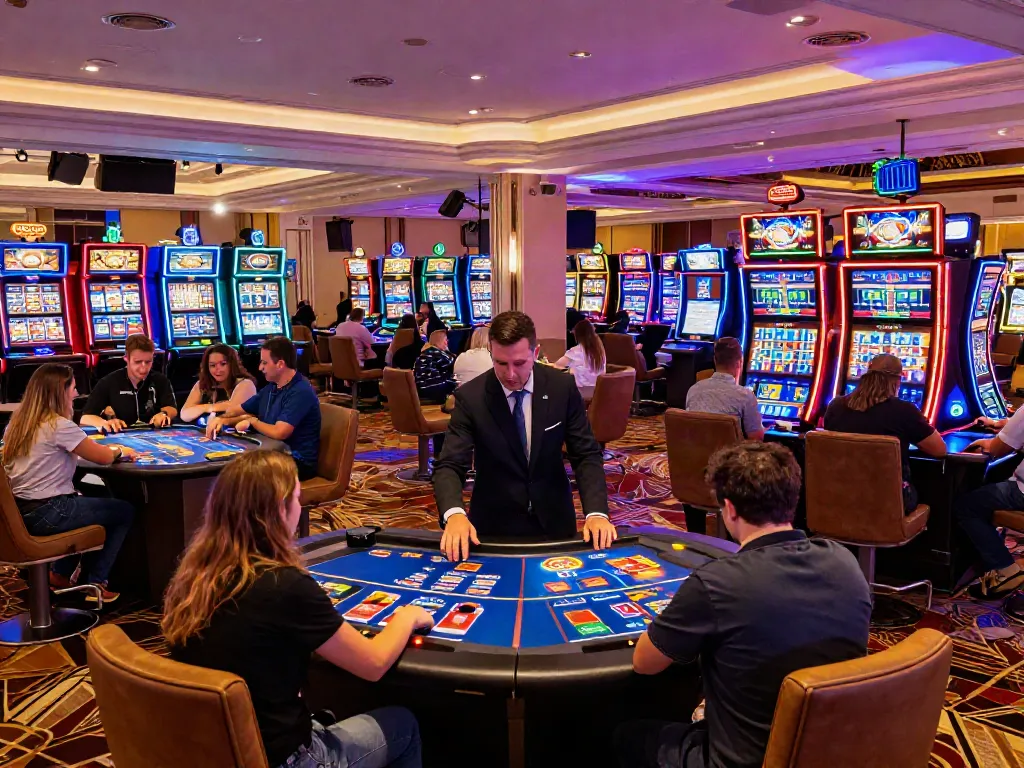 Beleef de spanning van Kentastic Casino met diverse spellen en een levendige sfeer.