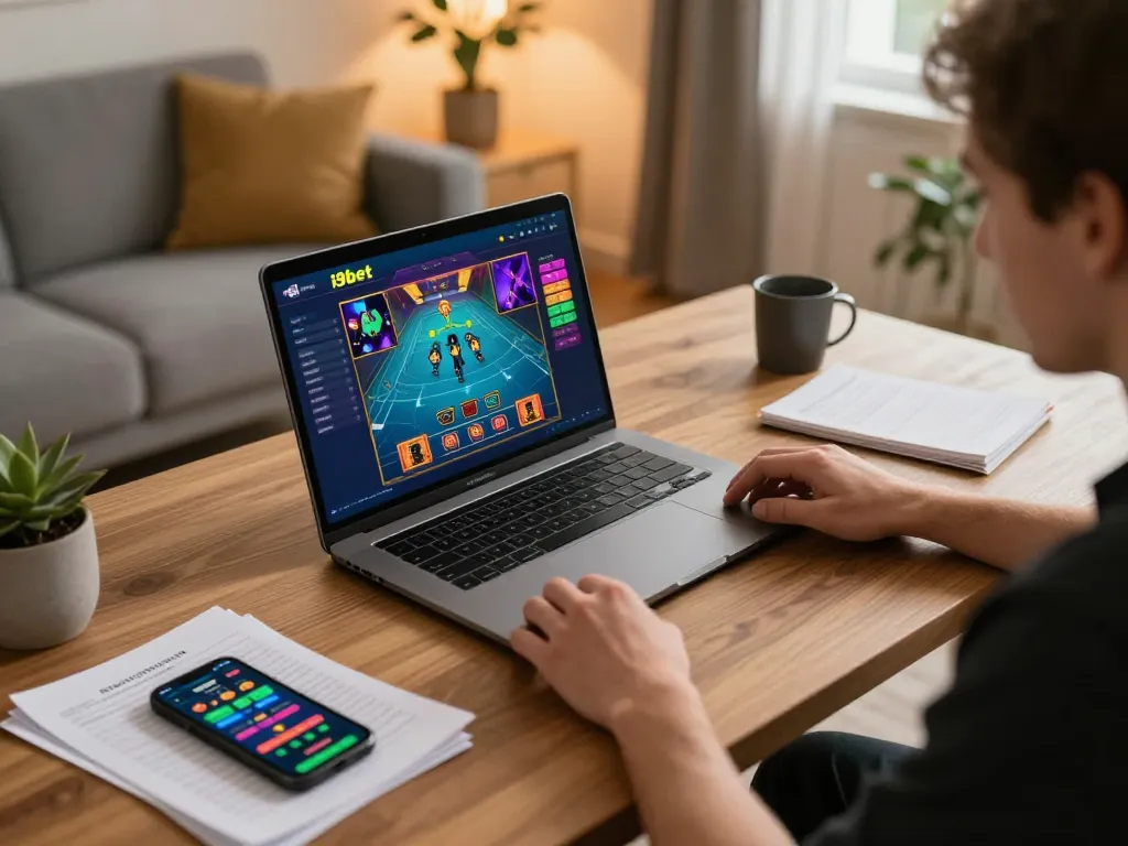 Player enjoying a live dealer game on i9bet, showcasing an engaging online gambling experience.