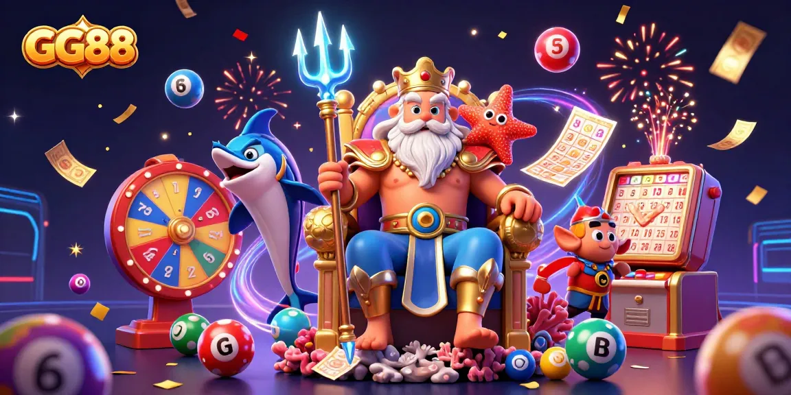 Win exciting prizes with GG88 in a vibrant casino-themed adventure scene.
