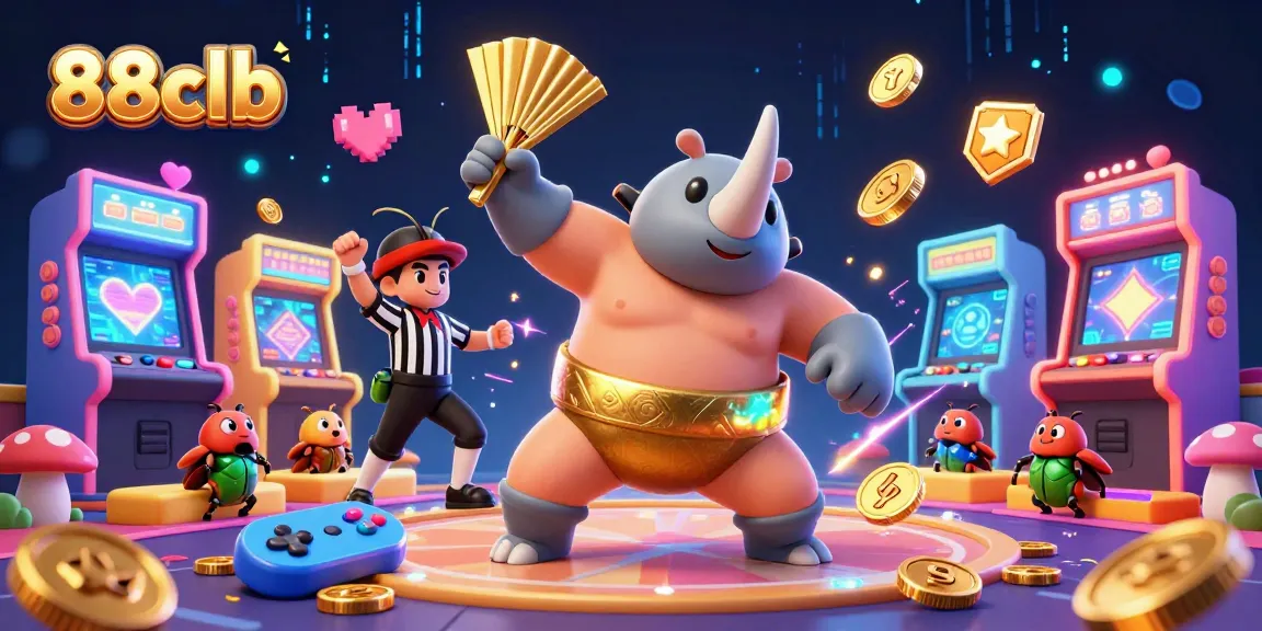 Experience thrilling action at 88clb's vibrant casino with a unique animated scene featuring engaging game characters.